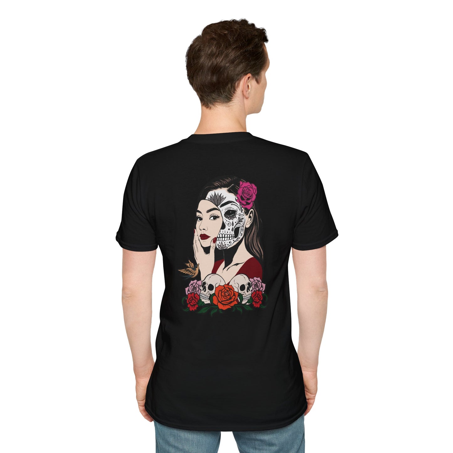 Softstyle Graphic T-Shirt - Floral Sugar Skull Woman
