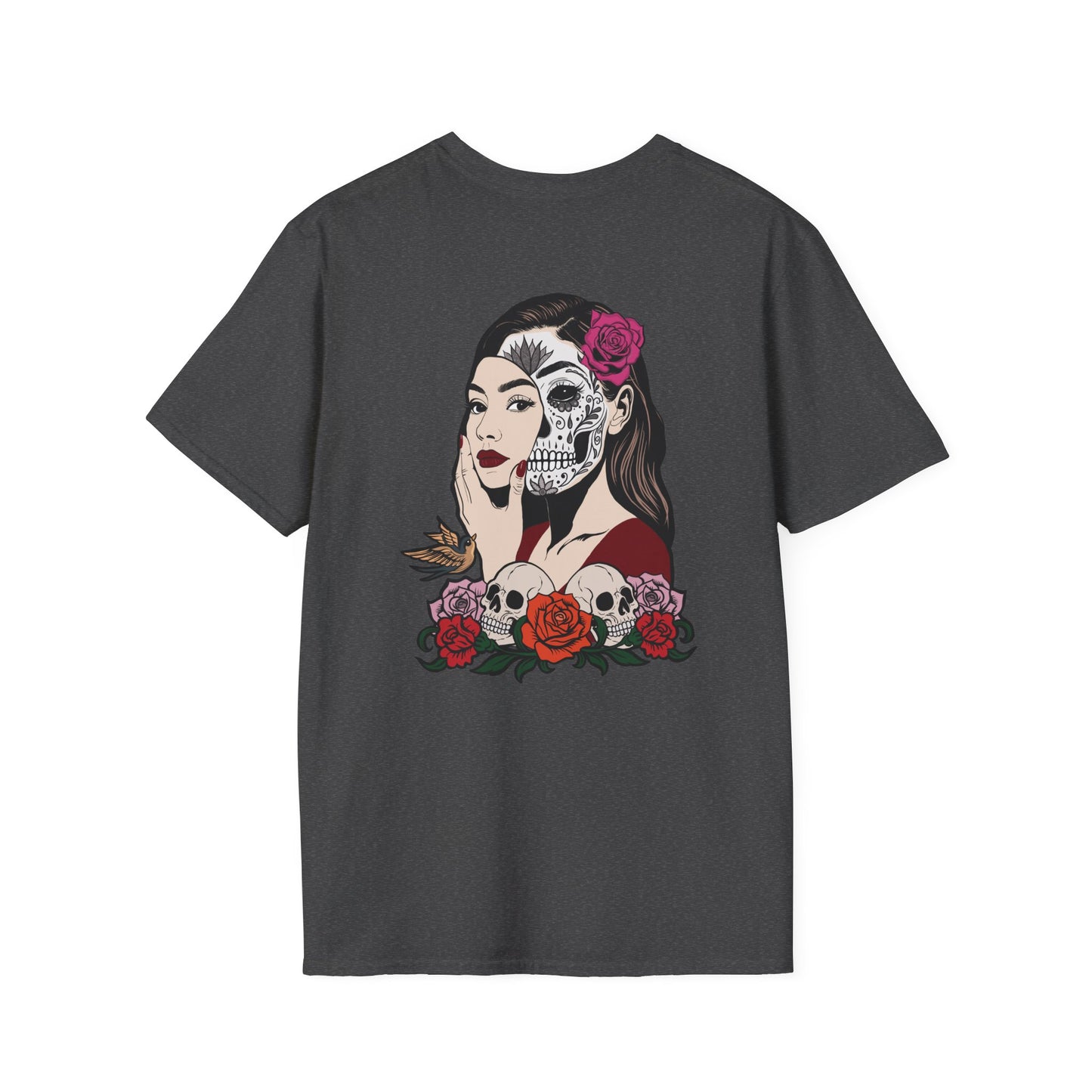 Softstyle Graphic T-Shirt - Floral Sugar Skull Woman