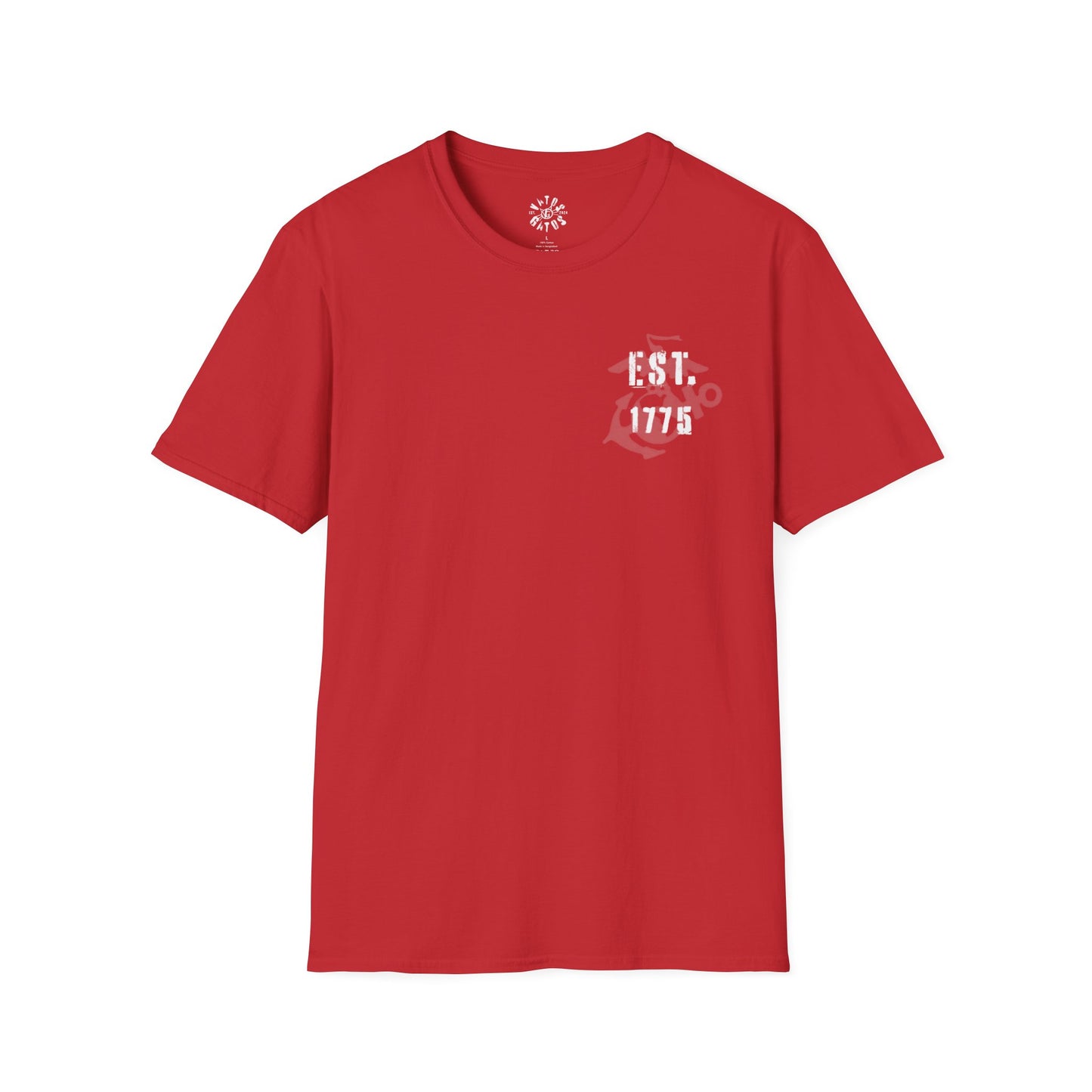 USMC Softstyle T-Shirt - US Marines Devil Dog Patriotic Shirt