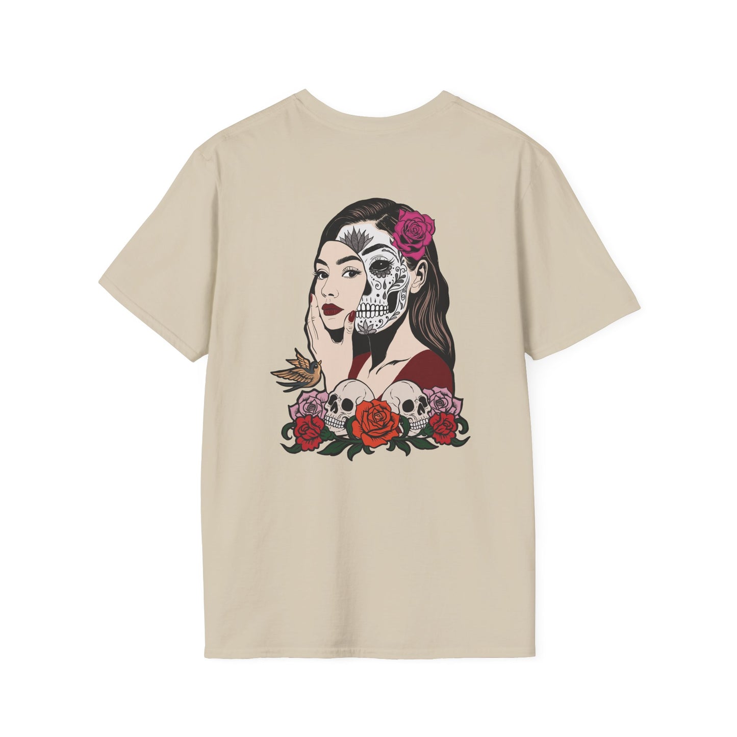 Softstyle Graphic T-Shirt - Floral Sugar Skull Woman