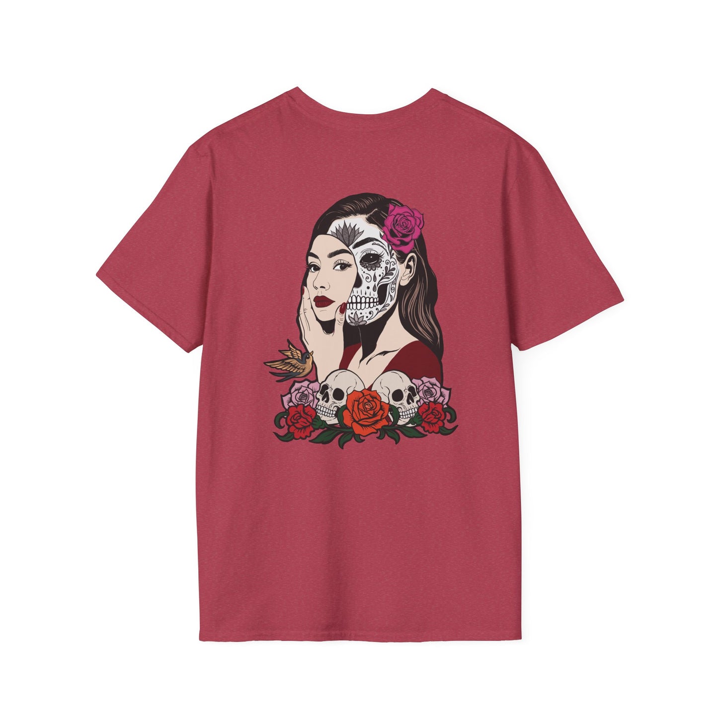 Softstyle Graphic T-Shirt - Floral Sugar Skull Woman