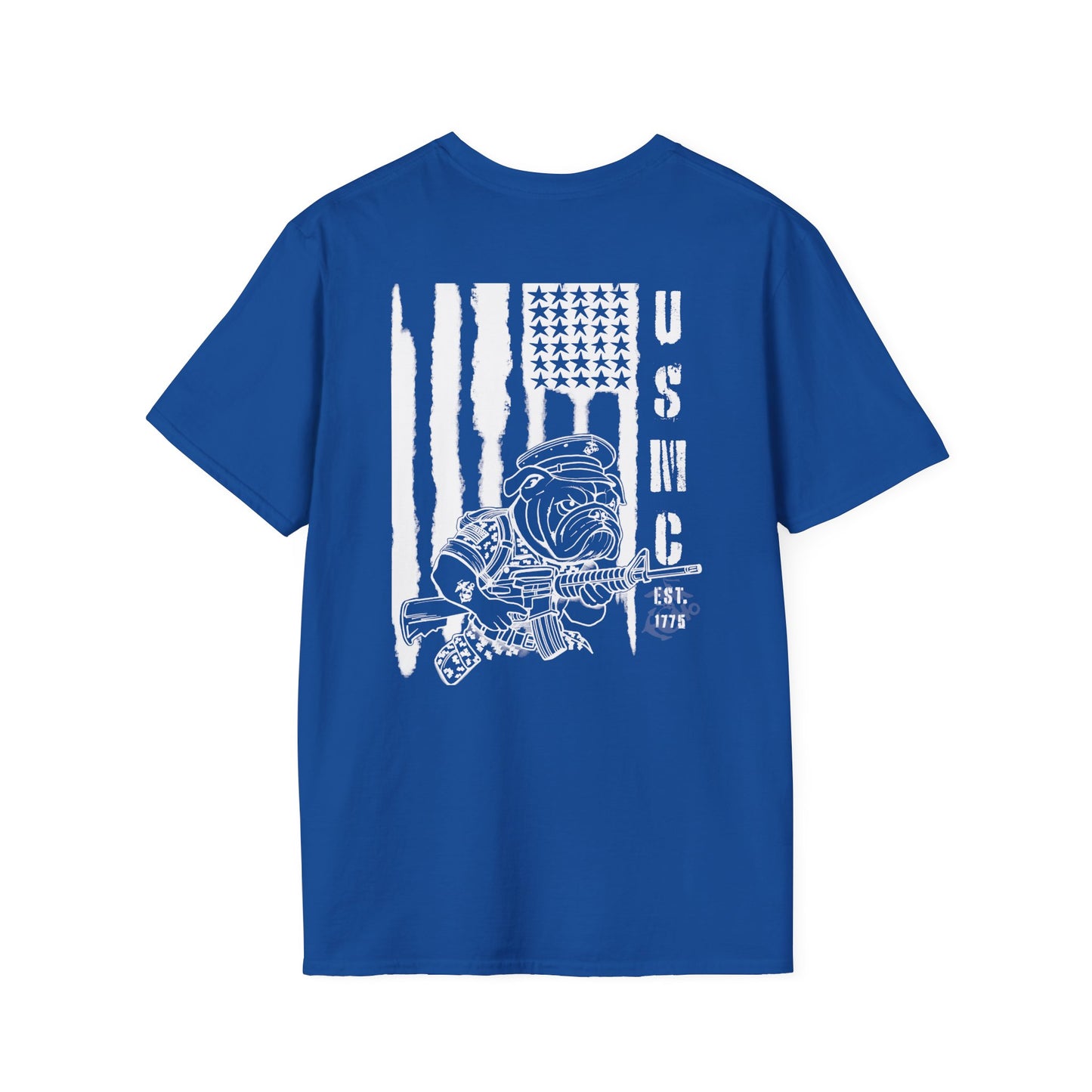 USMC Softstyle T-Shirt - US Marines Devil Dog Patriotic Shirt