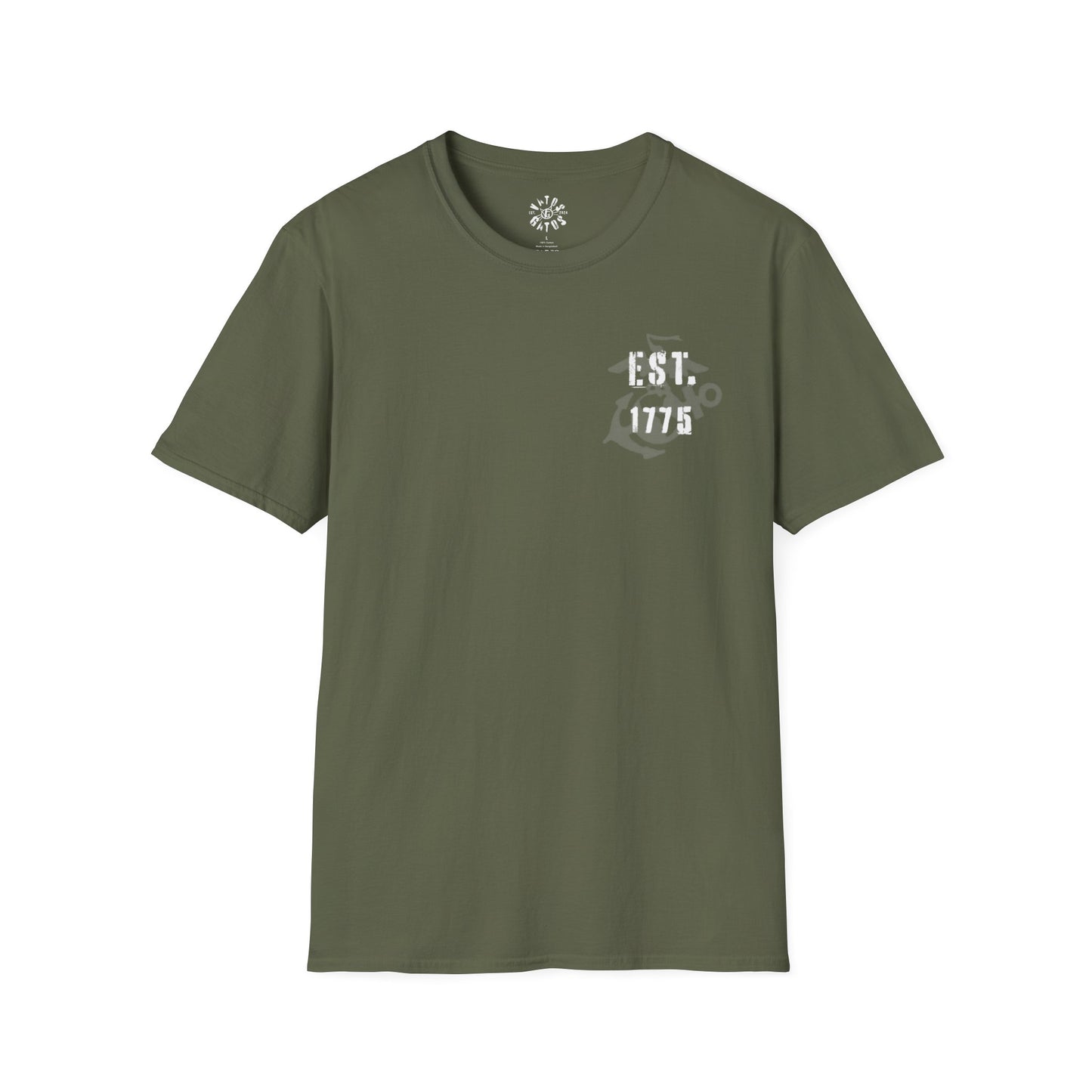 USMC Softstyle T-Shirt - US Marines Devil Dog Patriotic Shirt