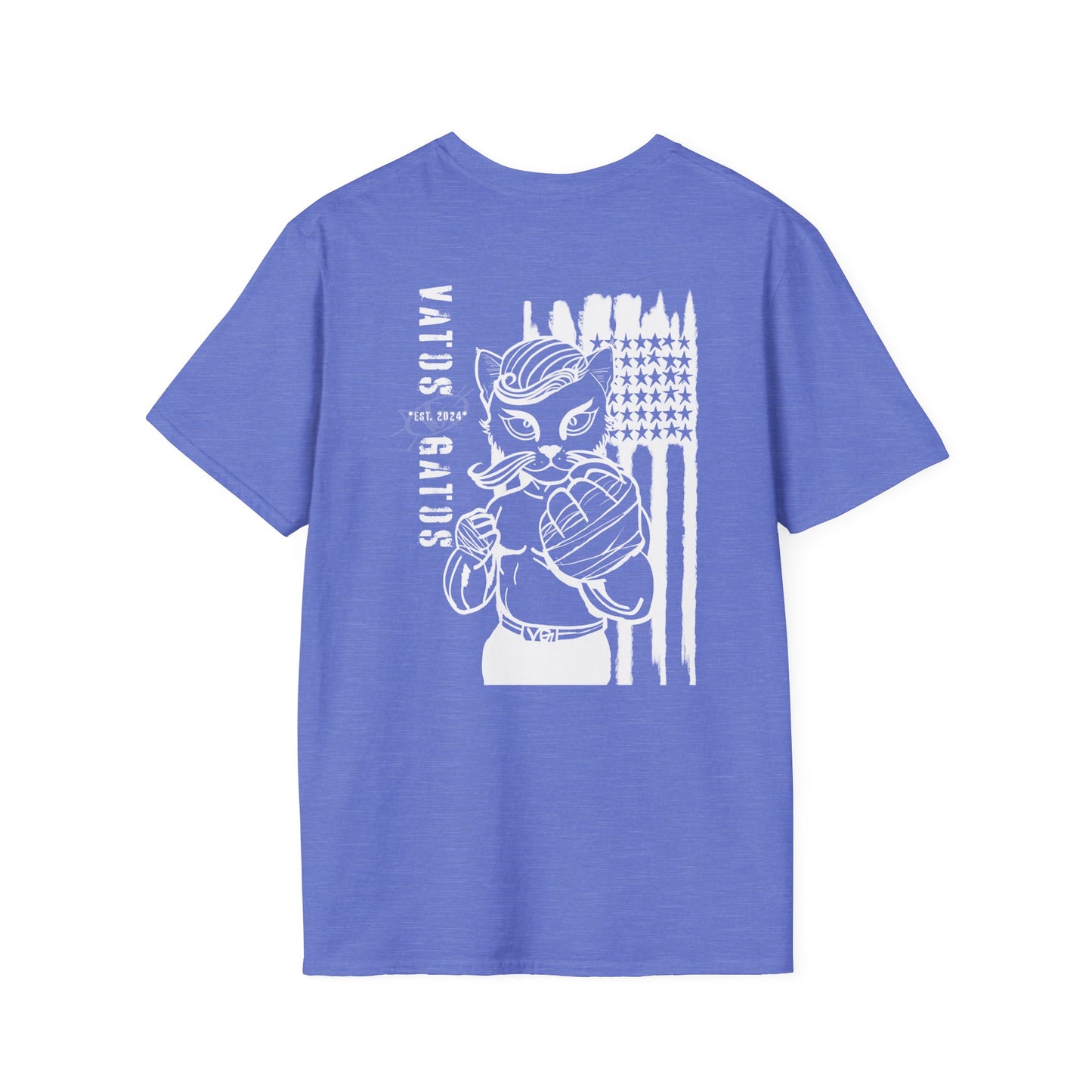 The OG Vato Gato Fighter — Patriotic Graphic Softstyle Tee | Bold Streetwear