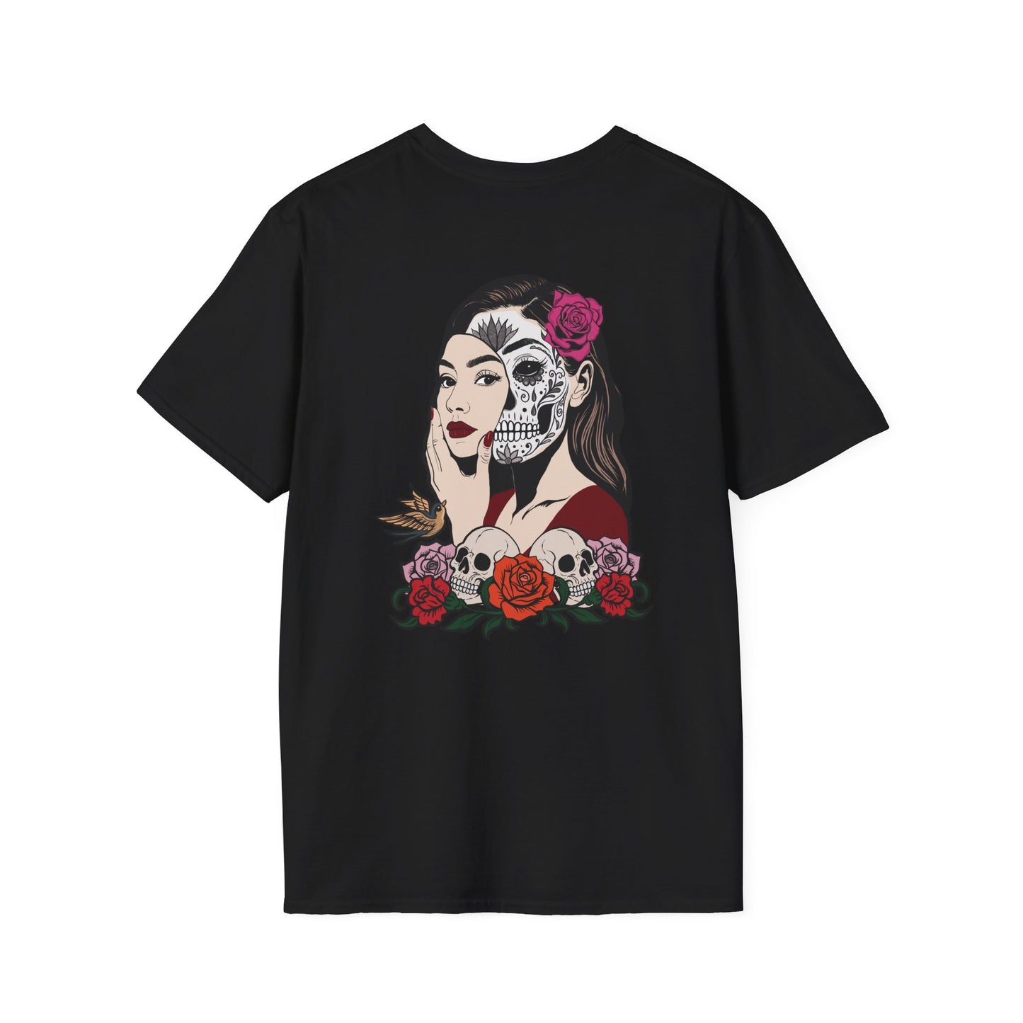 Softstyle Graphic T-Shirt - Floral Sugar Skull Woman