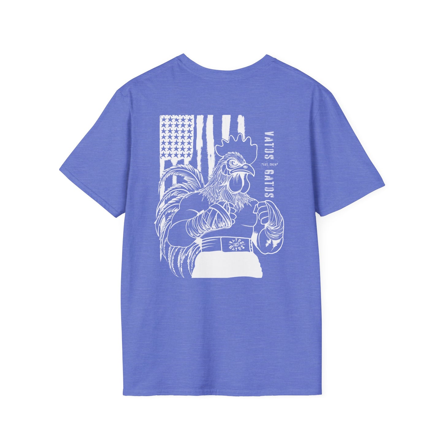 USA Rooster Vato Gato Fighter — Patriotic Graphic Tee | Bold Streetwear