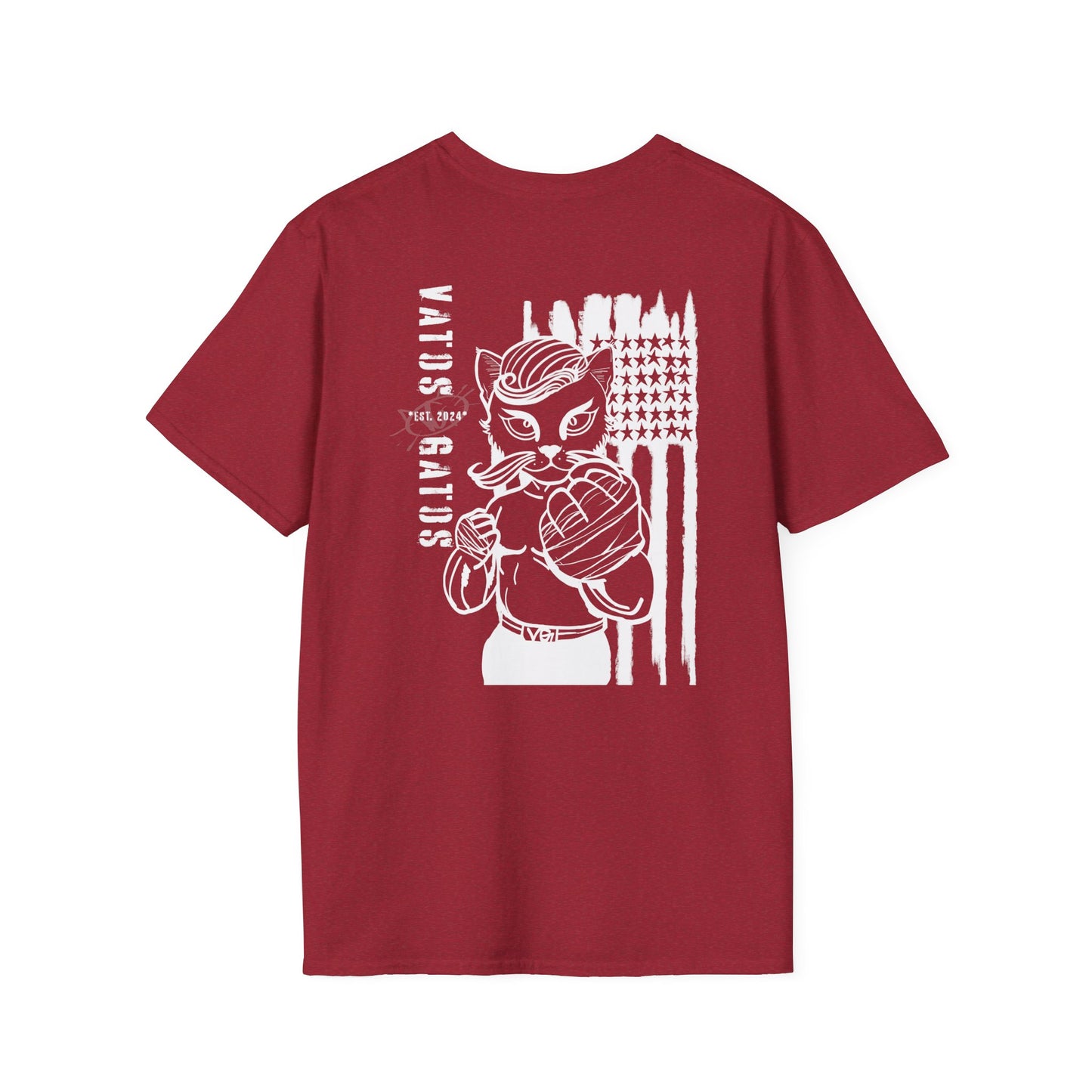 Softstyle T-Shirt - The OG Vato Gato Fighter Patriotic
