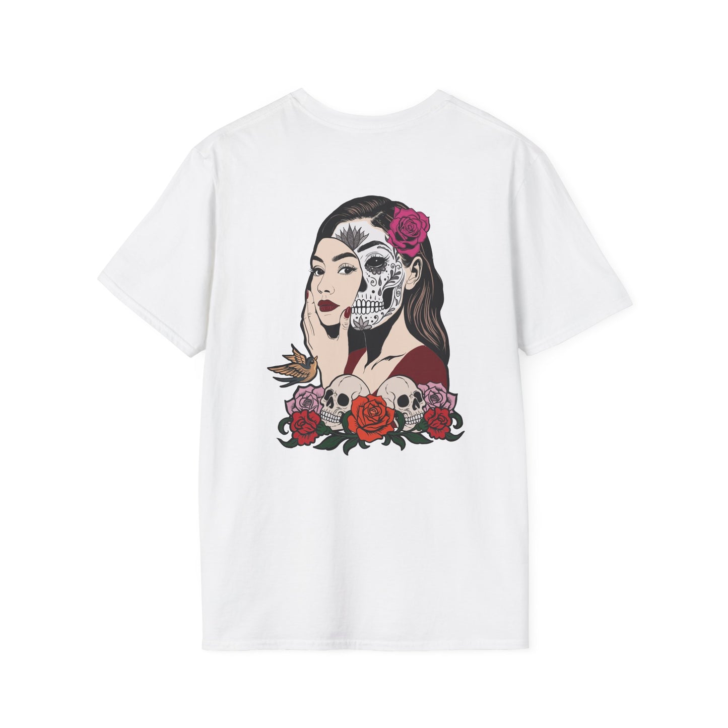 Softstyle Graphic T-Shirt - Floral Sugar Skull Woman