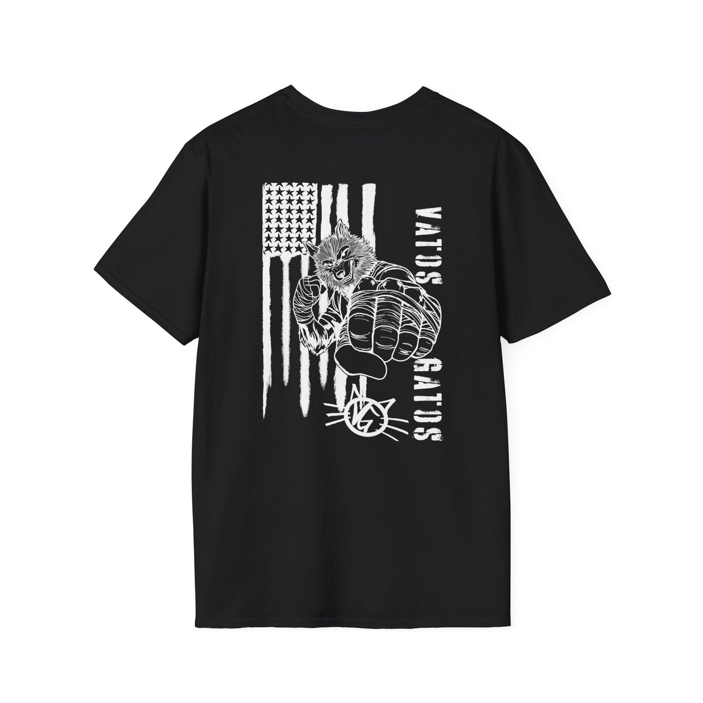 Wolf Vato Gato Fighter — Patriotic Graphic Tee | Bold Streetwear