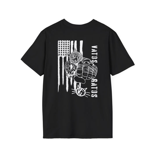 Wolf Vato Gato Fighter — Patriotic Graphic Tee | Bold Streetwear