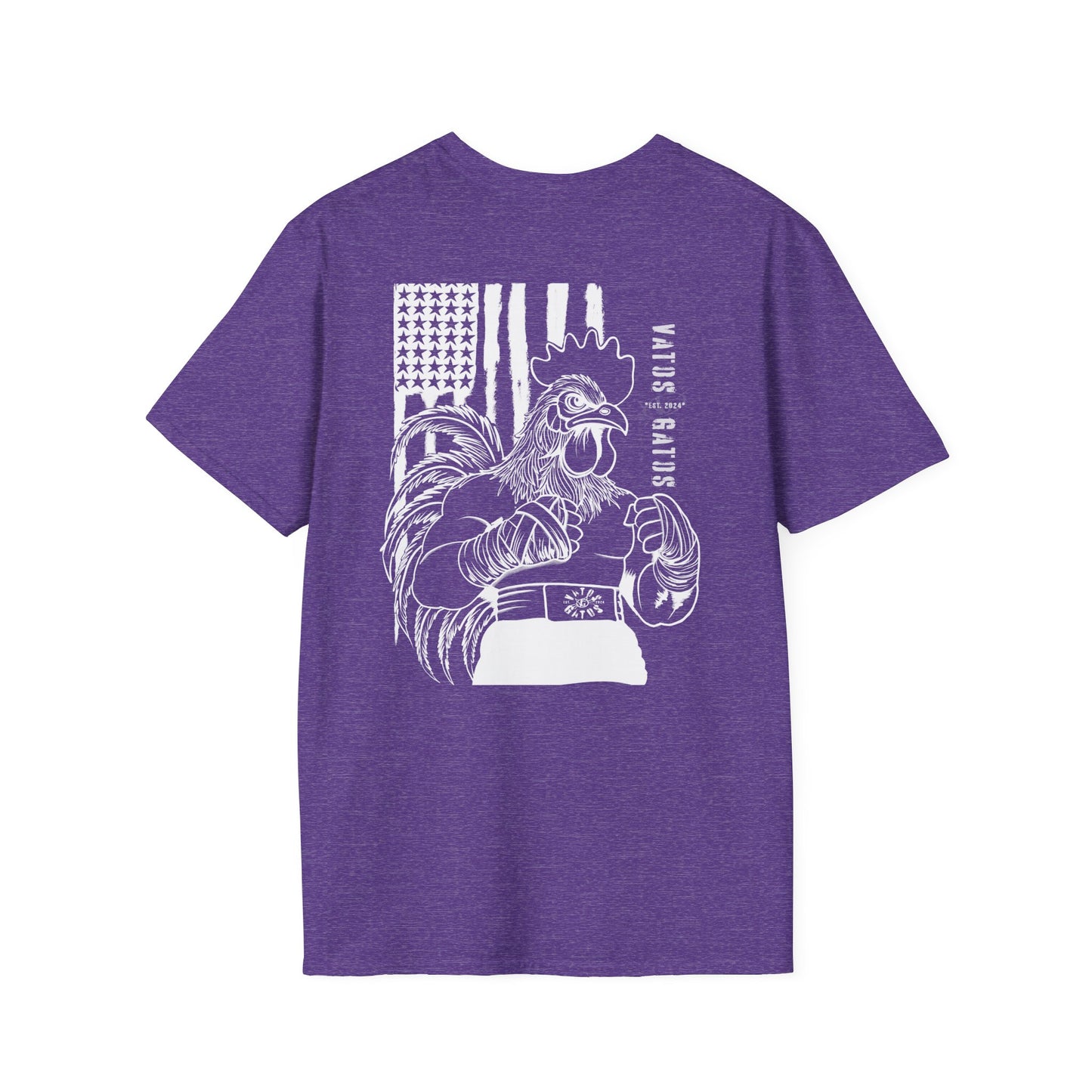 USA Rooster Vato Gato Fighter — Patriotic Graphic Tee | Bold Streetwear