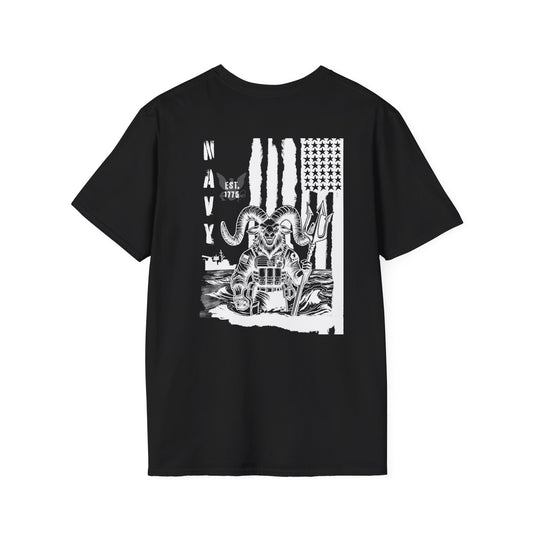 USN Softstyle T-Shirt - US Navy Goat Patriotic Shirt