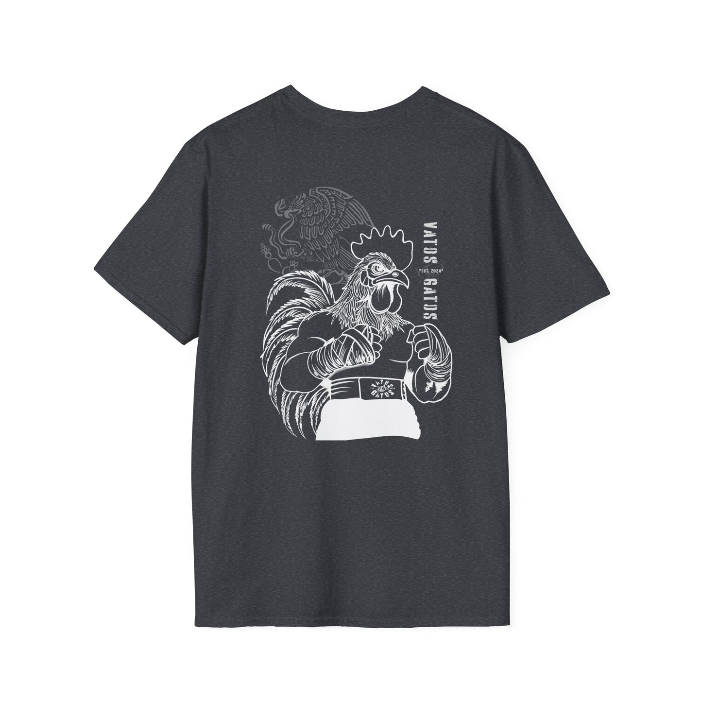 Mexican Rooster Vato Gato Fighter — Bold Graphic Tee | Street Art Style