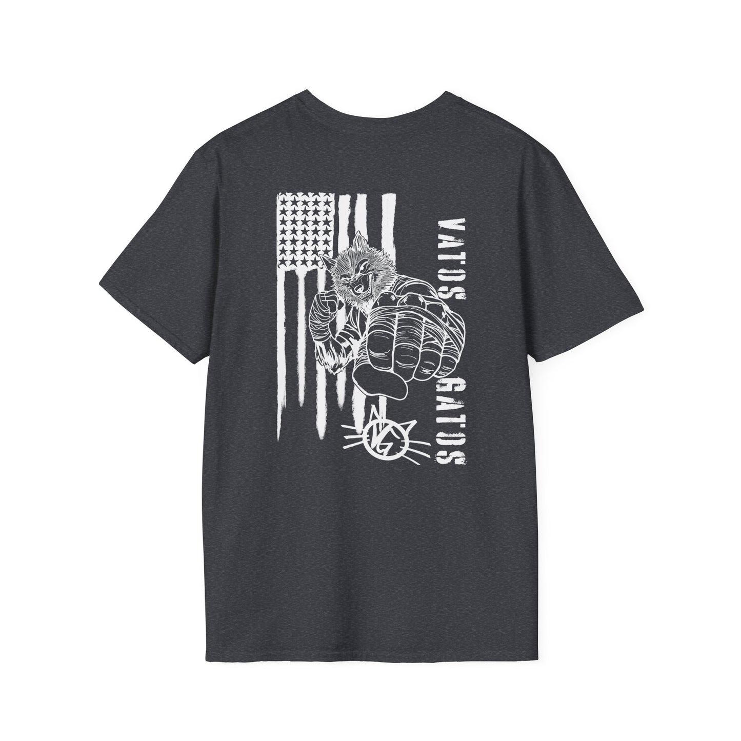 Wolf Vato Gato Fighter — Patriotic Graphic Tee | Bold Streetwear