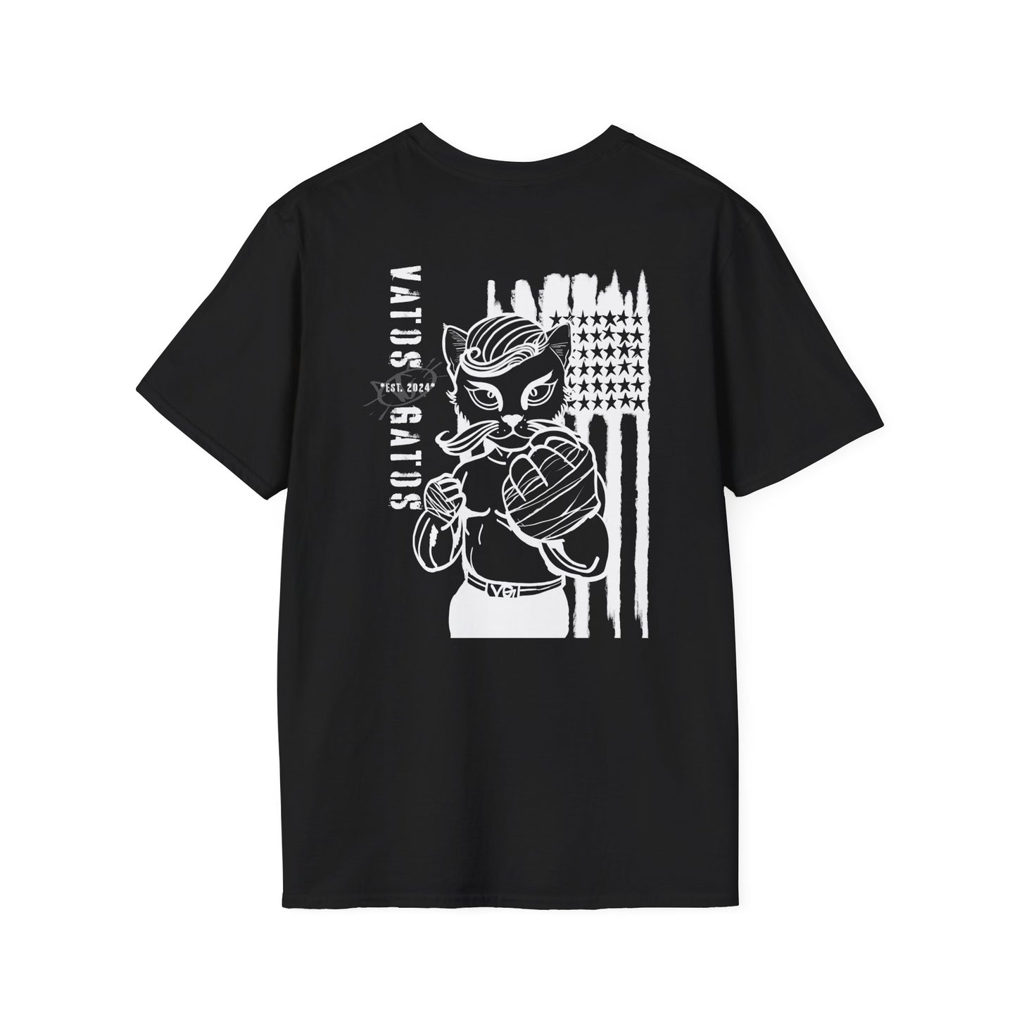 Softstyle T-Shirt - The OG Vato Gato Fighter Patriotic