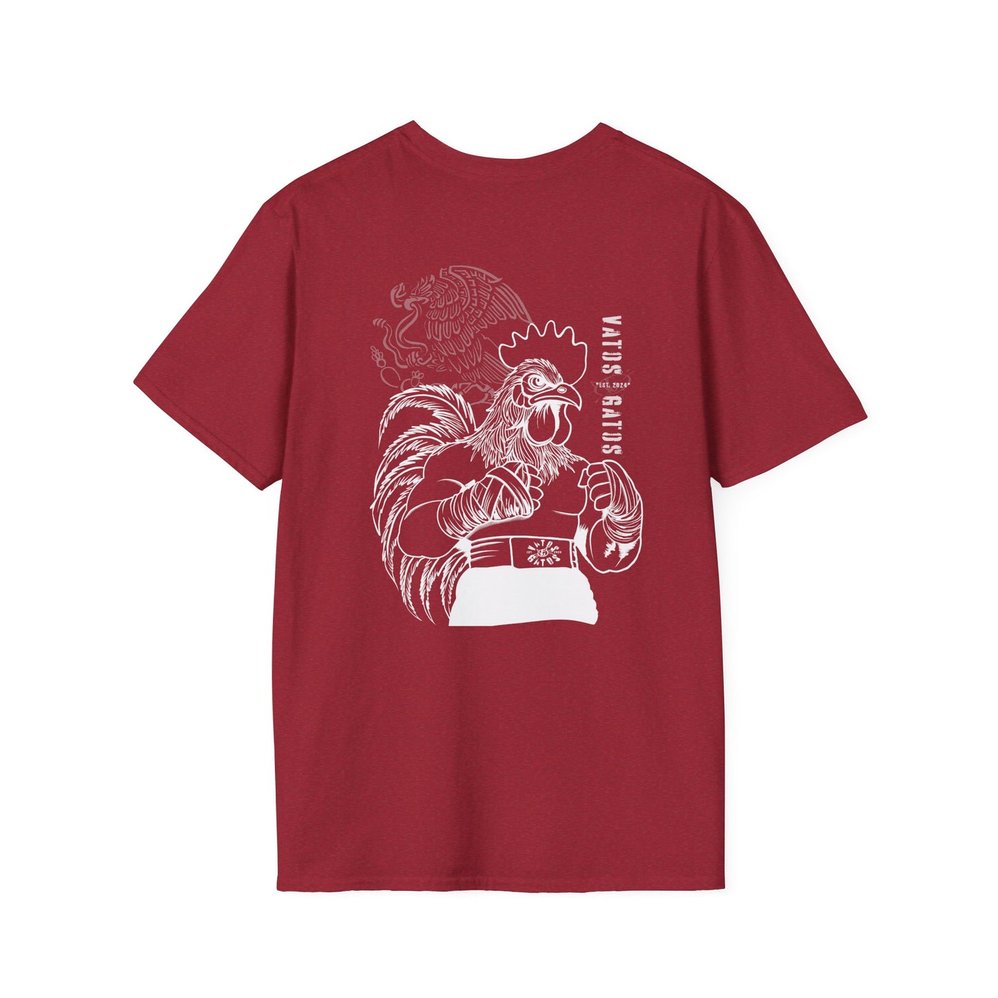 Mexican Rooster Vato Gato Fighter — Bold Graphic Tee | Street Art Style
