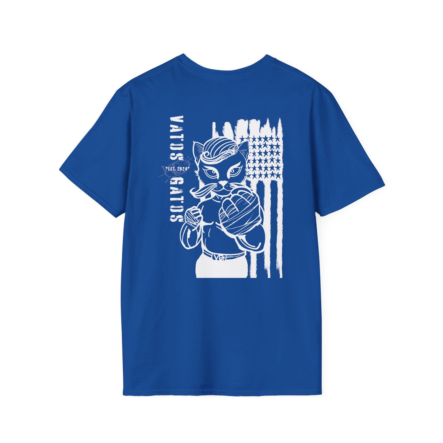 Softstyle T-Shirt - The OG Vato Gato Fighter Patriotic