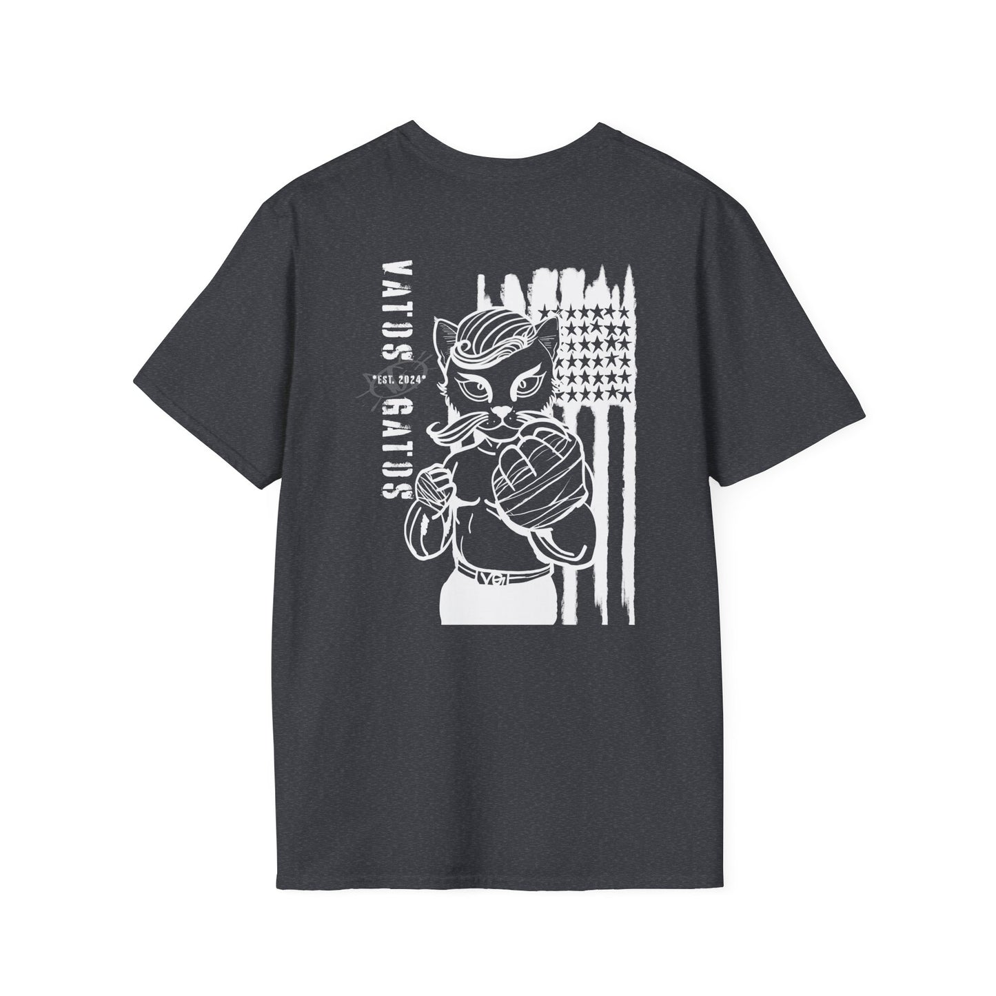 Softstyle T-Shirt - The OG Vato Gato Fighter Patriotic