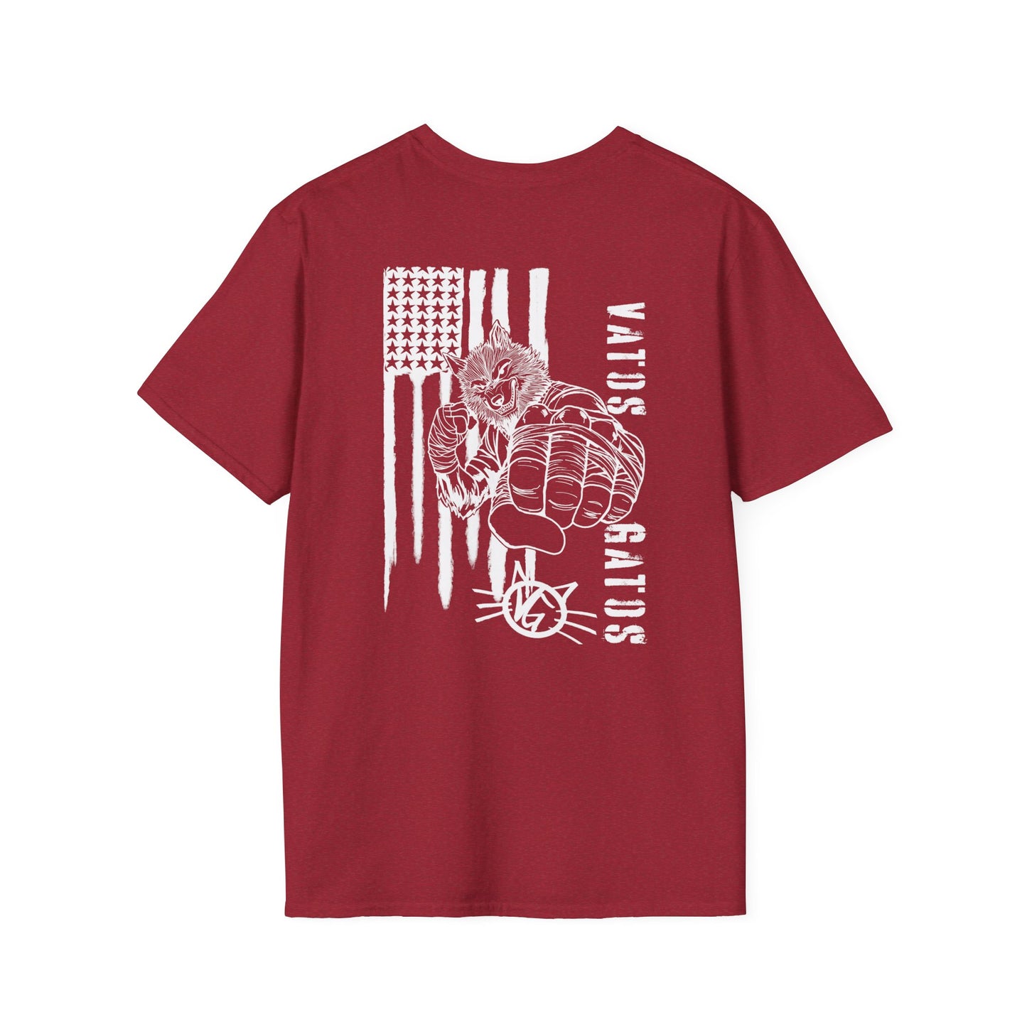 Wolf Vato Gato Fighter — Patriotic Graphic Tee | Bold Streetwear